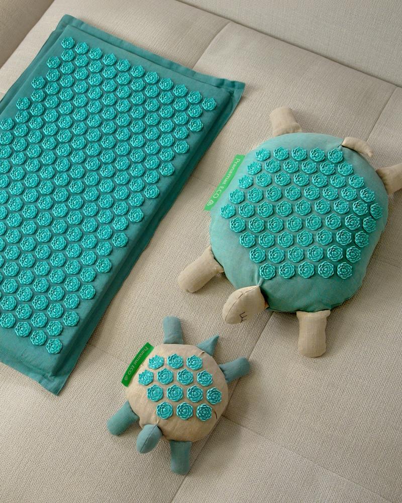 Pranamat + PranaTurtle Big + Mini + Bag Big Turquoise & Turquoise