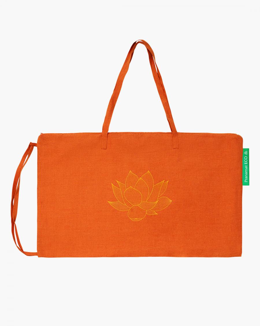 Pranamat Podloga + Vzglavnik + Velika torba (Naravna/Oranžna)